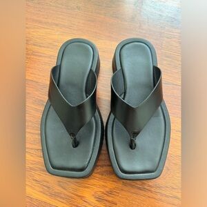 faux leather sandals